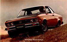 Opel Manta Rallye, Bunnell Buick-Opel dealership, Willimantic Postcard