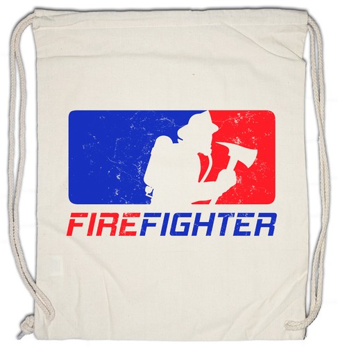 Firefighter drawstring bag - firefighter,