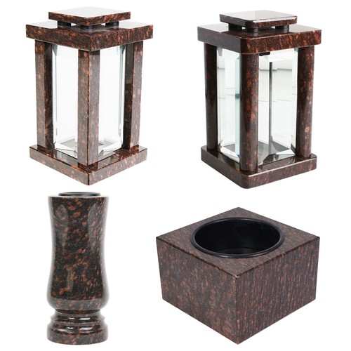 Granite grave items ruby star - grave,
