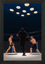 MMA UFC Fight Illustration Framed Wall Art Poster Canvas Print Picture
