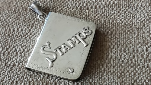 Sterling silver vintage stamp - silver,
