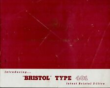 Bristol 401 2-Litre 1950-1951 UK Market Foldout Sales Brochure FAIR