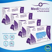 MediHands Medical Blue Disposable Nitrile Gloves Food Compliant Multi-Use