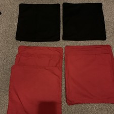 7 x Zip Sublimation Cushion Covers – 40x40cm,, Heat Press Red And Black