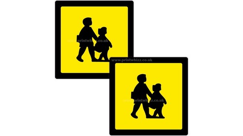 School bus warning sticker 2 - school,