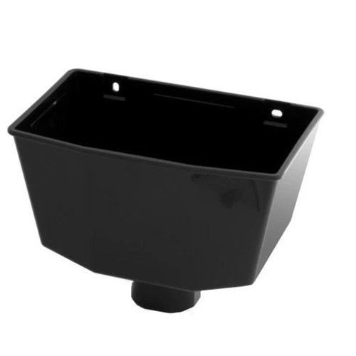 Black rainwater downpipe - black,