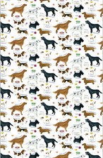 Dogs tea towel - towel, lamont