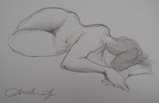 Original reclining female nude