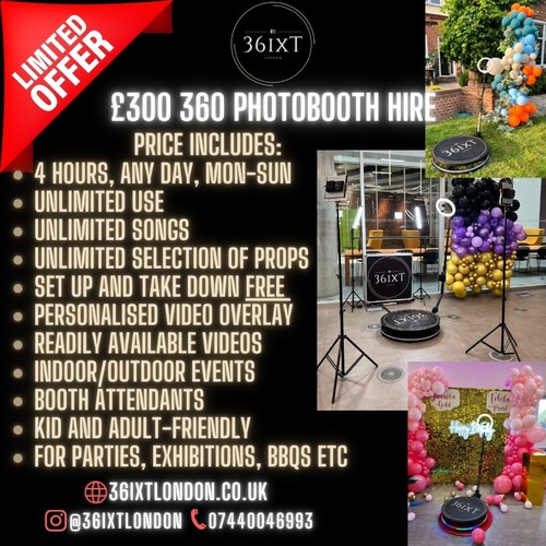 100cm 360 photobooth for - for, hire