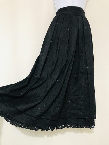 Black vintage silk skirt - vintage, retro