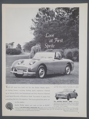 Print 1960 austin healey - ad,