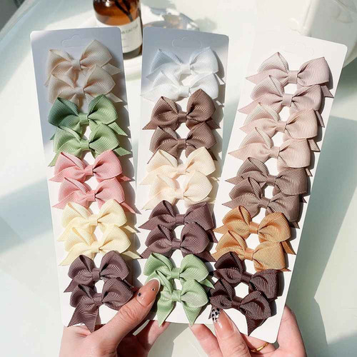 Pcs girls hair bows - 10,