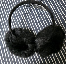 NEW WOMENS BLACK EAR MUFFS