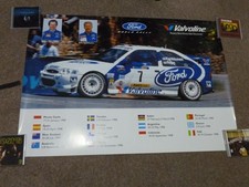 Ford Escort Cosworth WRC Valvoline poster Kankkunen Thiry 1998