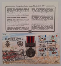 1857 Battle Of Khoosh-AB, Indian General Service (REPRO)Medal 1854-95 Benham FDC