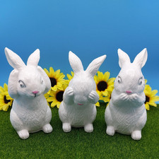 White Bunny Ornament Rabbit