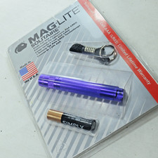 Maglite Purple Solitaire AAA Flashlight Made in USA