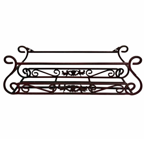 Wrought iron window box red - box,