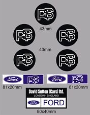 5 x FORD ESCORT Mk1 & Mk2 RS2000, Mexico Wheel center Decals, Stickers RS plus 3