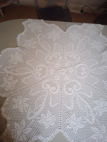 Vintage lace tablecloth - lace, 6