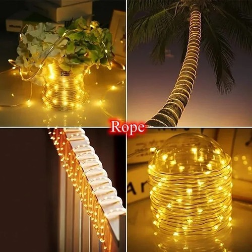 Solar rope lights outdoor tube - lights,