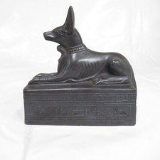 Statuette of Anubis Egyptian God Witch Altar Sculpture Figurine Preloved 