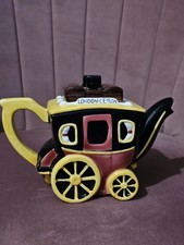 Rare “Coach and Pour” Teapot by Bob Hersey – London-Ceylon Stagecoach Design