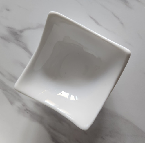 White square ceramic - ceramic, serving