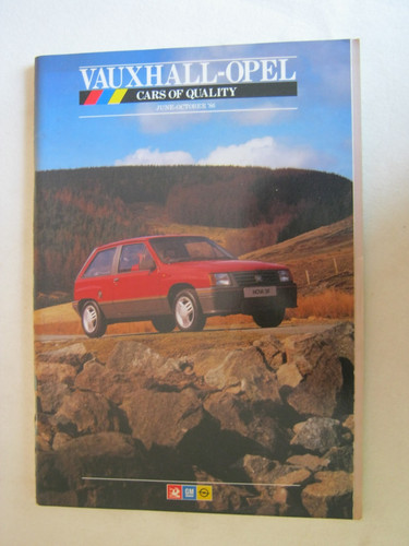1986 vauxhall opel - opel, brochure