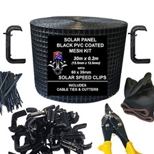 Solar panel bird - proofing, mesh