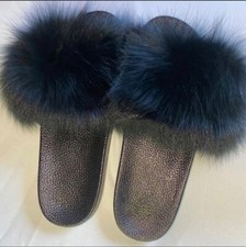 ladies slippers, red, blue