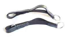 NEW Leather Flexi Flexible Elastic Insert Reins Aid 4 Soft Hand Contact BLACK