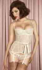 AGENT PROVOCATEUR RARE SEXY VINTAGE CREAM LOVE BASQUE CORSET SIZE 34E 36DD BNWT