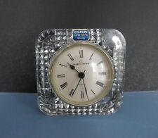 DUBLIN CRYSTAL QUARTZ CLOCK, 10cm x 10cm x 6cm. Keeps good time.