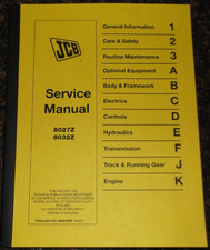 JCB 8027Z 8032Z EXCAVATOR