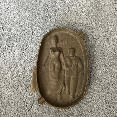 Vintage heavy brass ashtray - heavy, ashtray-