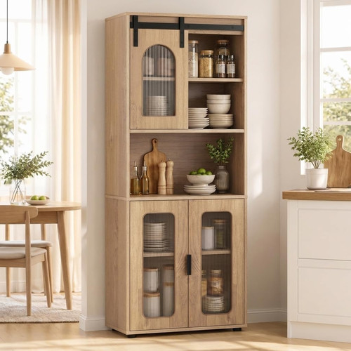 Kitchen cupboard with sliding - kitchen,
