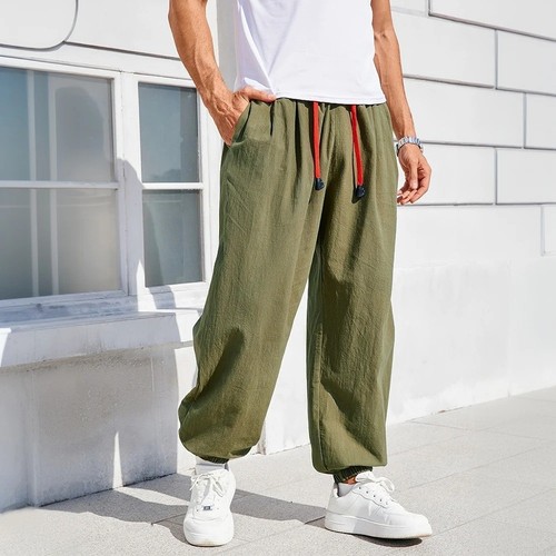 Men harem trousers cotton - men's,