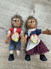 Vintage Steiff Mini Mecki Boy and Micki Girl Hedgehog 1961. Good condition set