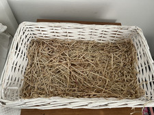 White Wicker Hamper Empty Basket With Paper  Gift Tray Storage Christmas Present
