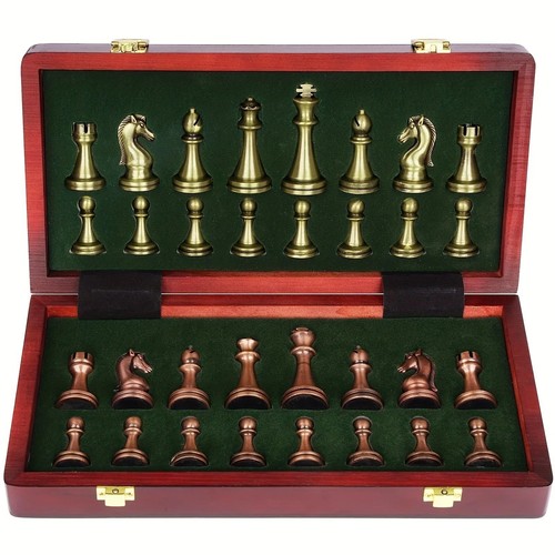 Luxury metal chess - set, for