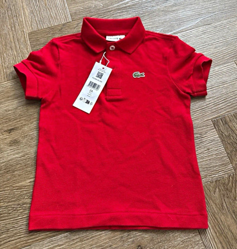 Lacoste boys red cotton - red,