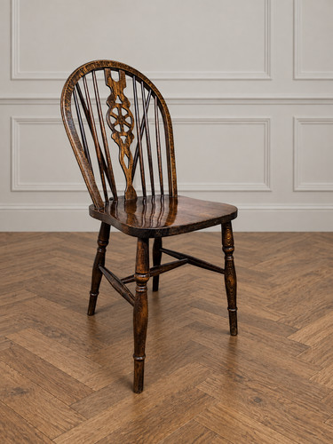 Antique style oak wheel - antique,
