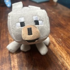 Minecraft Grey Wolf Soft Toy