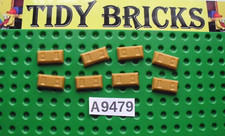 LEGO GENUINE 2X1 WARM GOLD LEGO INGOT BAR 8 PIECES (A9479)(A)