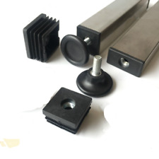 4Sets Adjustable Feet Threaded Tube Insert Square Tubes Table Shelf Mat