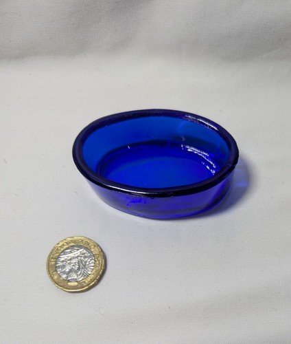 Cobalt blue glass oval shaped - oval,