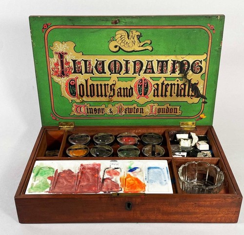 Antique watercolour paint box - antique,