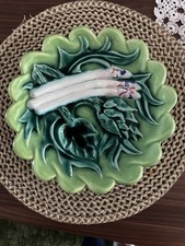 Vintage French Pottery Asparagus Plate – Cérènne Vallauris – 26 cm