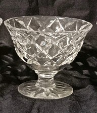 Set Of 4 E&L Edinburgh Crystal Brilliant Cut Chunky Dessert Dishes Art Deco